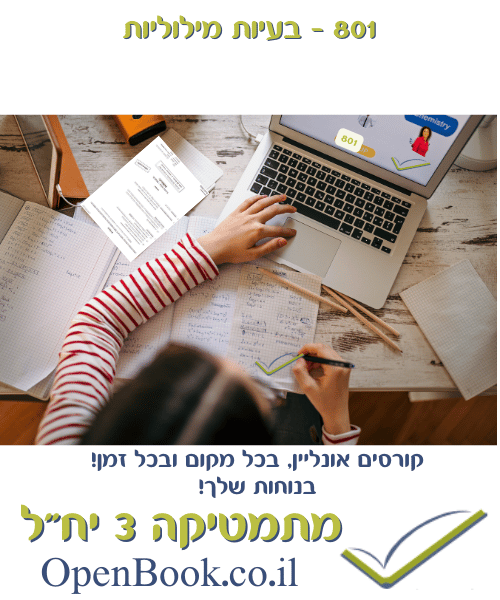 801 - בעיות מילוליות